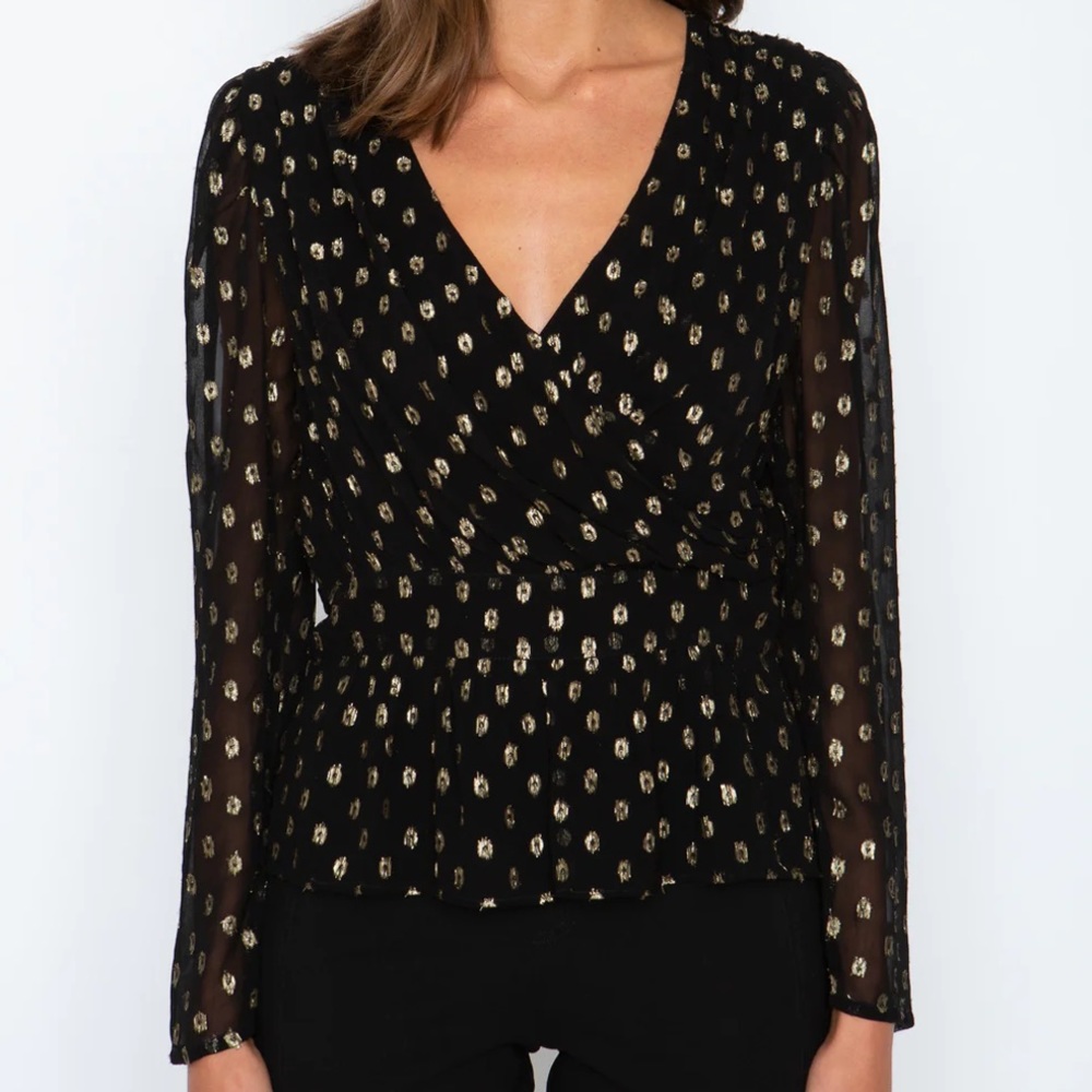 Caballero Aby Black Gold Dot Top